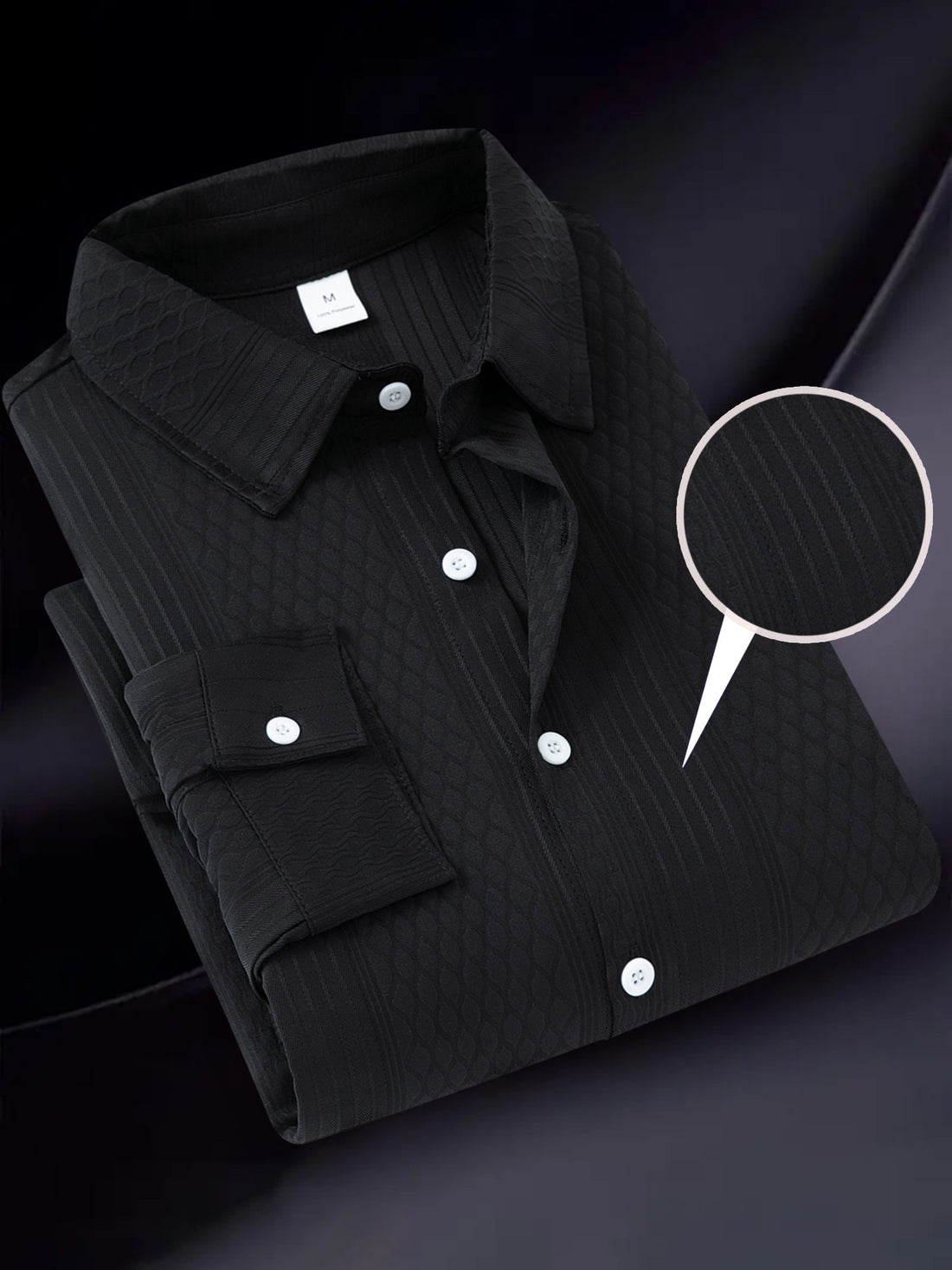Herren modernes Langarmhemd mit strukturiertem Design – Arvello