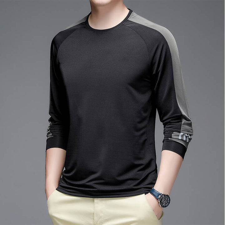 Herren Sportliches Langarm-Funktionsshirt mit feuchtigkeitsableitender Technologie Echoarchiv