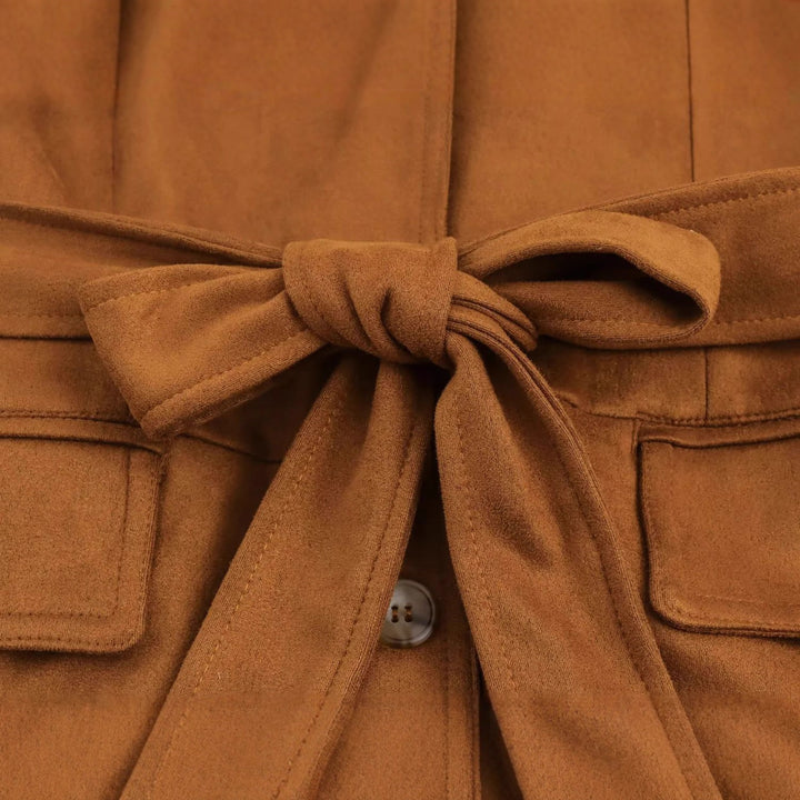 Damen nan taillierter Blazer mit Bindegürtel, Pattentaschen und weichem Innenfutter Echo Archiv
