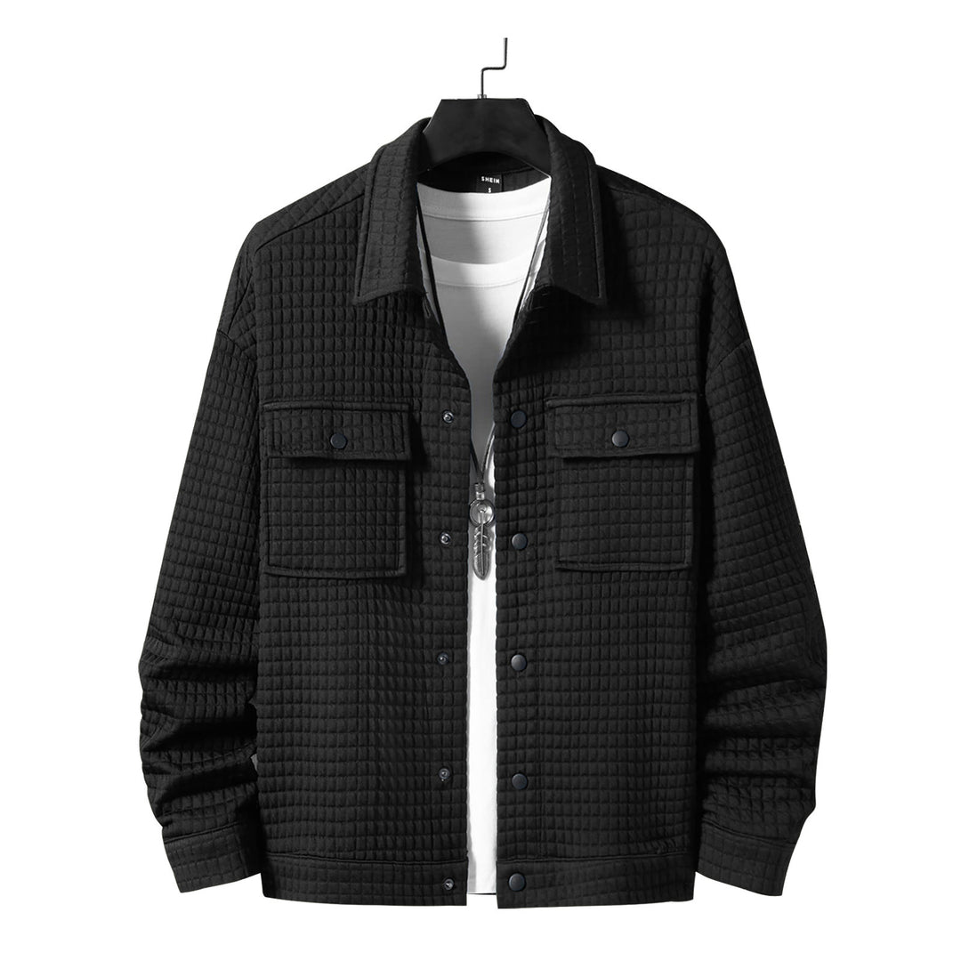 Herren strukturierte Freizeitjacke mit praktischen Taschen Echoarchiv