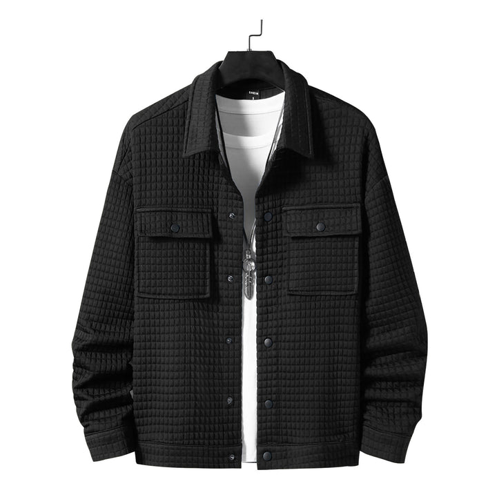 Herren strukturierte Freizeitjacke mit praktischen Taschen Echoarchiv
