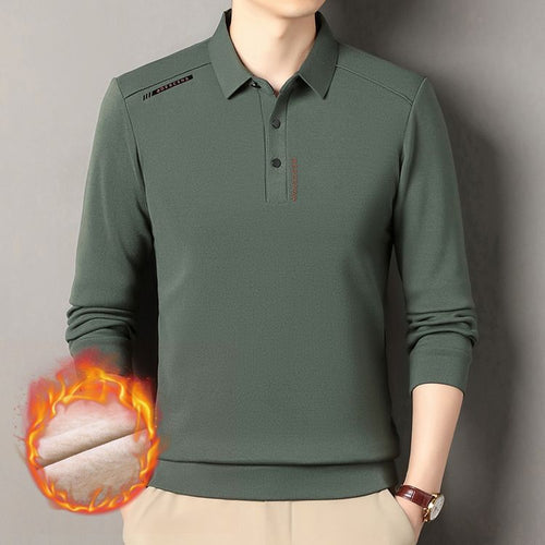 Herren modisches Langarm-Polo-Shirt mit hochfunktionalem Material Echoarchiv