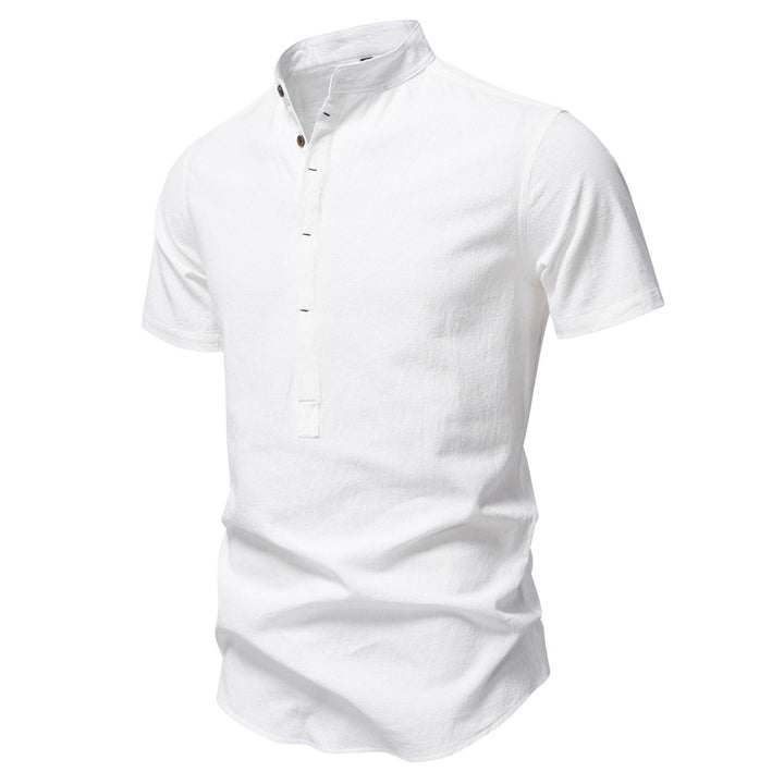 Herren Kurzarm Henley-Shirt mit praktischer Knopfleiste und modernem Design Echoarchiv