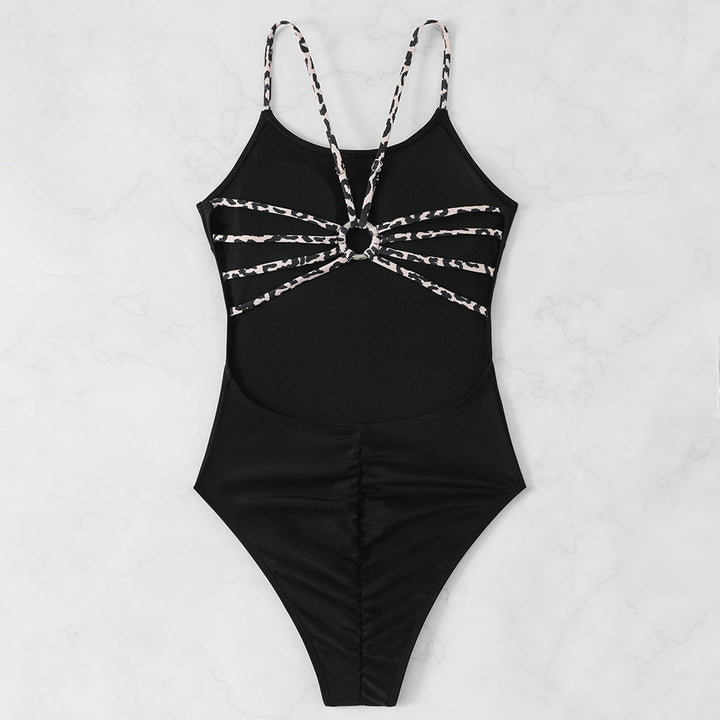Damen Einteiliger Badeanzug mit Raffungen und Cut-Outs Echo Archiv