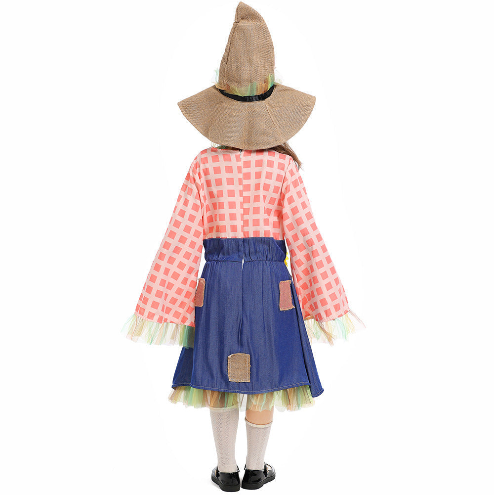 Mädchen Schürzenkleid mit Sonnenblumen-Akzenten und Hut Echo Archiv