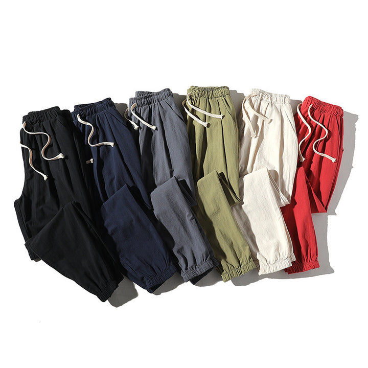 Herren nan lockere Jogginghose mit elastischem Bund, Kordelzug, Seitentaschen und elastischen Bündchen Echo Archiv