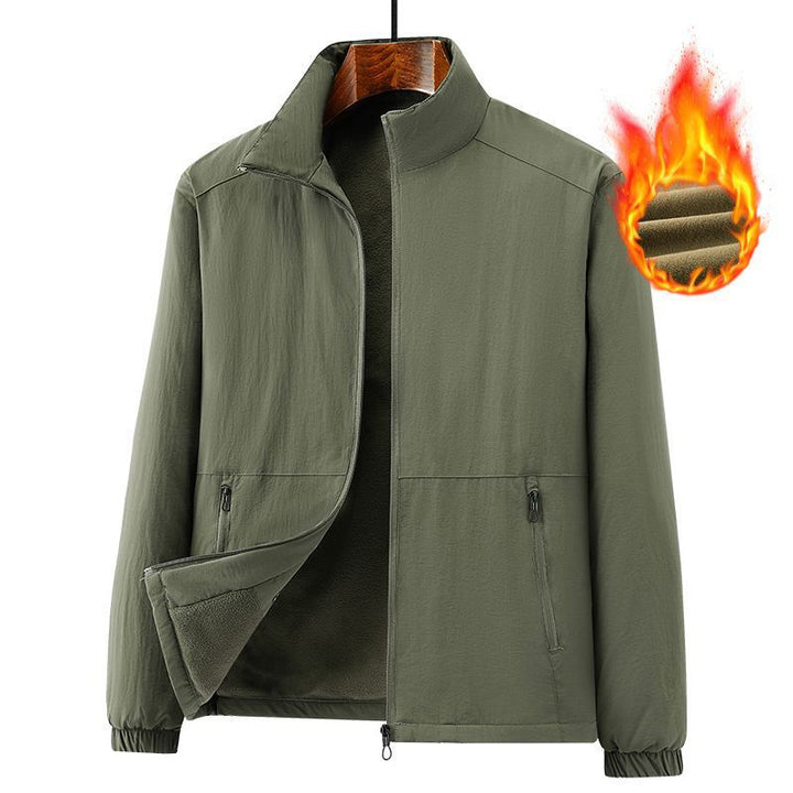 Herren Leichte windabweisende Fleecejacke mit Stehkragen und Reißverschlusstaschen Echo Archiv