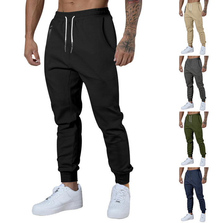 Herren Performance‑Tapered Joggerhose mit Reißverschluss‑Eingrifftaschen, elastischem Bund & gerippten Knöchelbündchen – Sorevano