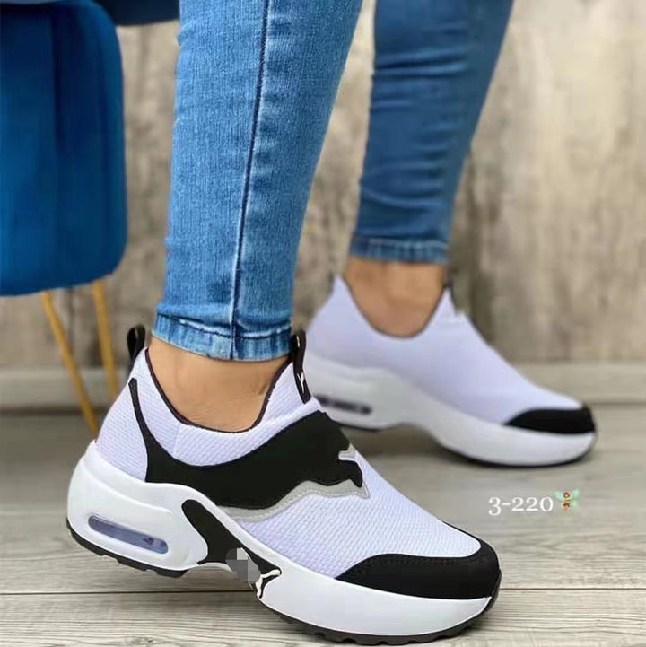 Damen Slip-On Plateausneaker mit Luftkammer und gestricktem Obermaterial Echoarchiv