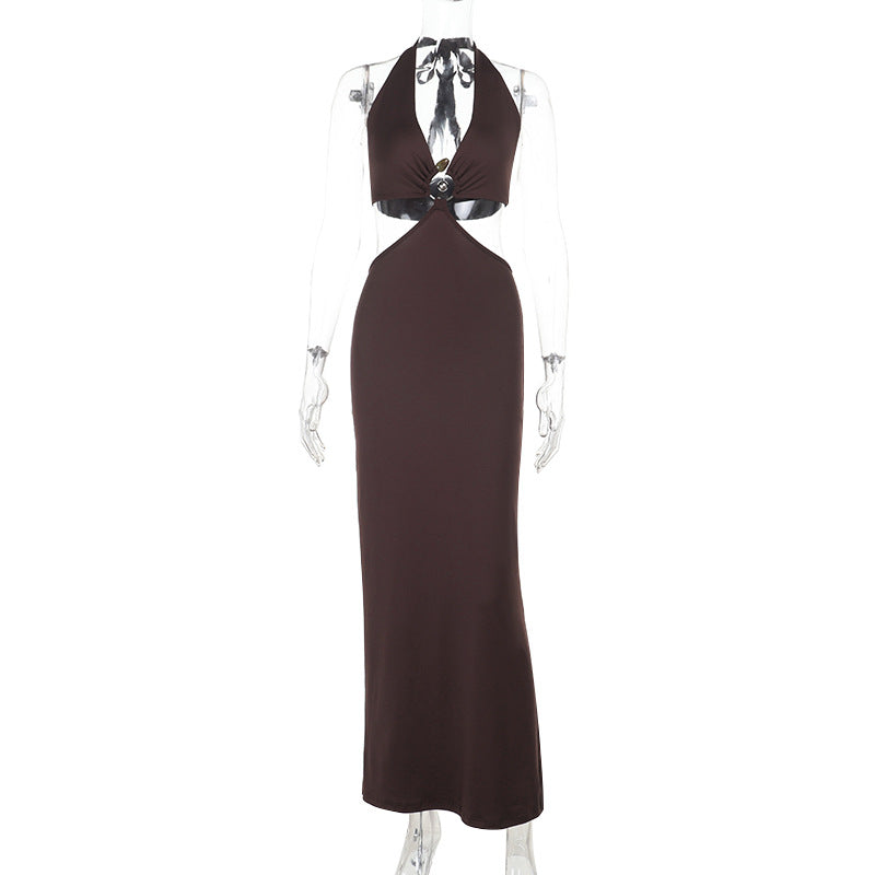 Damen elegantes Maxikleid mit raffiniertem Wickeldesign und sexy Ausschnitten Echo Archiv