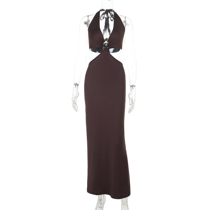 Damen elegantes Maxikleid mit raffiniertem Wickeldesign und sexy Ausschnitten Echo Archiv