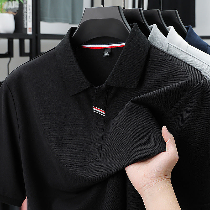 Herren kurzärmliges Poloshirt mit atmungsaktivem Piqué-Stoff und kontrastierenden Details Echoarchiv