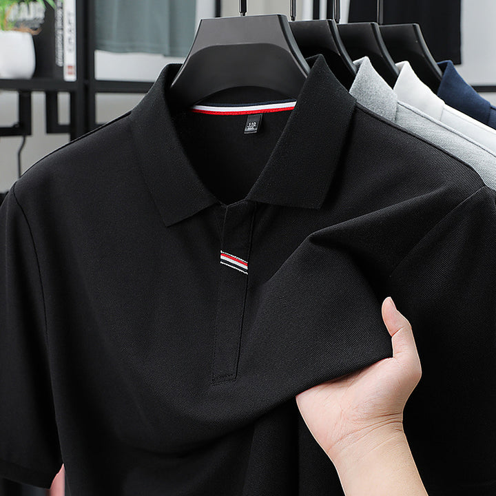 Herren kurzärmliges Poloshirt mit atmungsaktivem Piqué-Stoff und kontrastierenden Details Echoarchiv