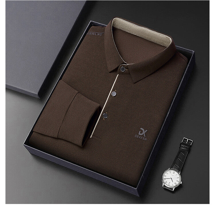 Herren Poloshirt mit hochwertiger Textur und modernem Kragen Echoarchiv