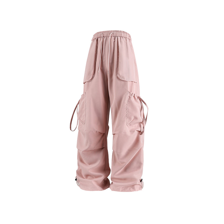 Herren Oversized Cargo‑Bundhose im Baggy‑Utility‑Cut mit Elastikbund, Klapptaschen und verstellbaren Saumabschlüssen Echo Archiv