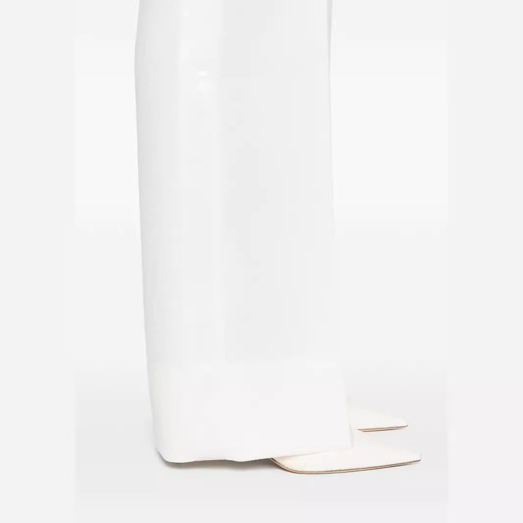 Damen Palazzo‑Hose mit hoher Taille und weitem Beinschnitt Echoarchiv