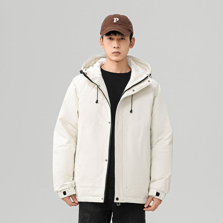 Herren Technische Winterjacke mit verstellbarem Kapuzenkragen Echoarchiv