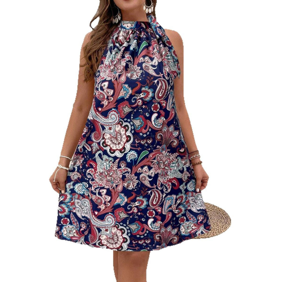 Damen Freizeitkleid im modischen Halterdesign mit floralem Paisley-Muster Echo Archiv