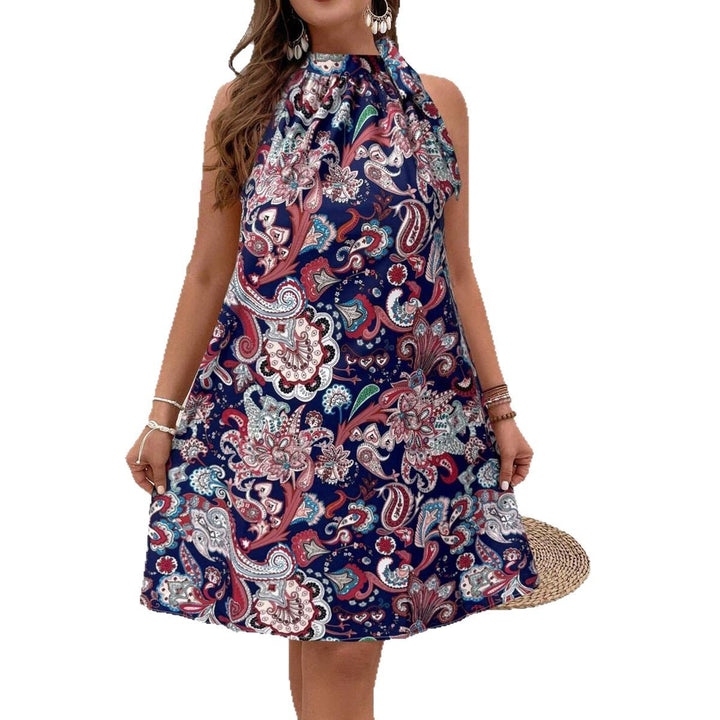 Damen Freizeitkleid im modischen Halterdesign mit floralem Paisley-Muster Echo Archiv