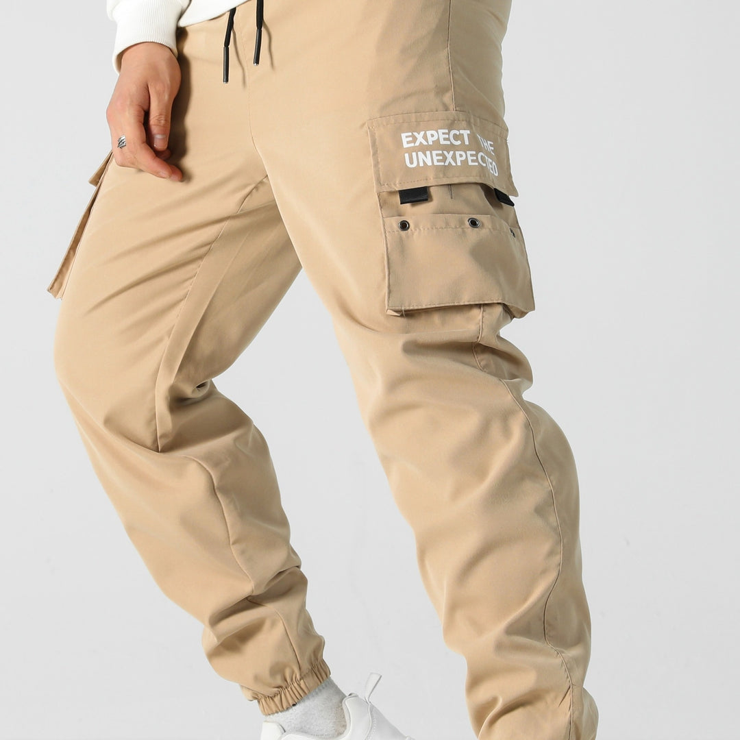 Herren Tapered Cargo-Jogginghose mit elastischem Bund, Multifachtaschen & Bündchen Echo Archiv