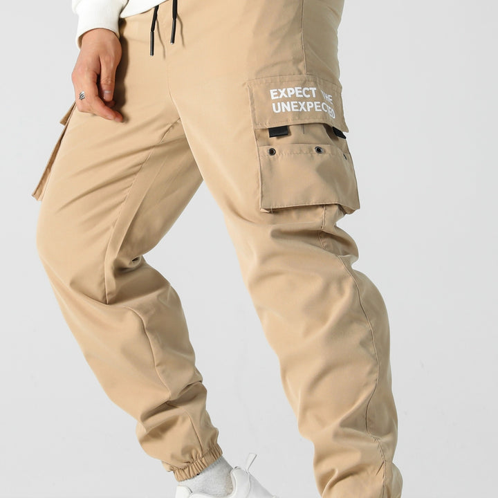 Herren Tapered Cargo-Jogginghose mit elastischem Bund, Multifachtaschen & Bündchen Echo Archiv