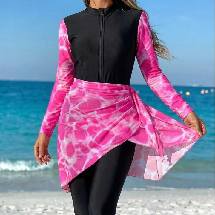 Damen modischer Rashguard mit Wickelrock Echo Archiv