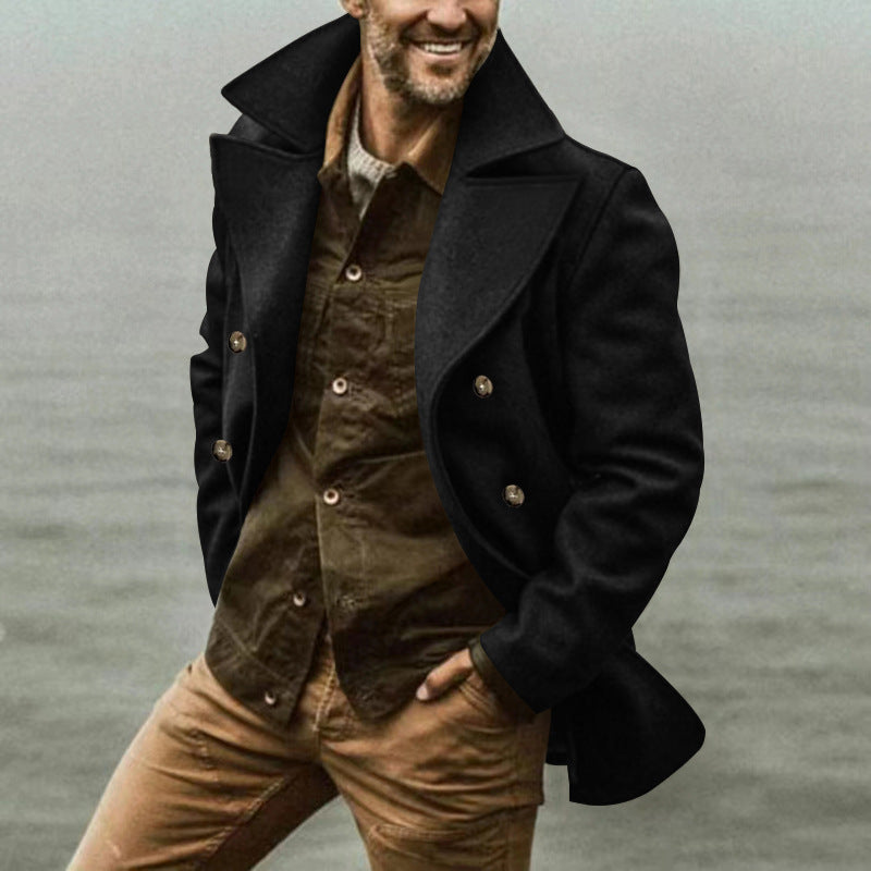 Herren Wollmantel mit Elegantem Schnitt & PEchoarchivcoat-Design | Echoarchiv