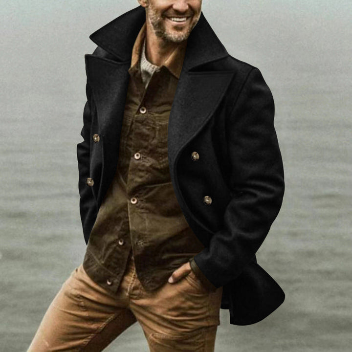 Herren Wollmantel mit Elegantem Schnitt & PEchoarchivcoat-Design | Echoarchiv