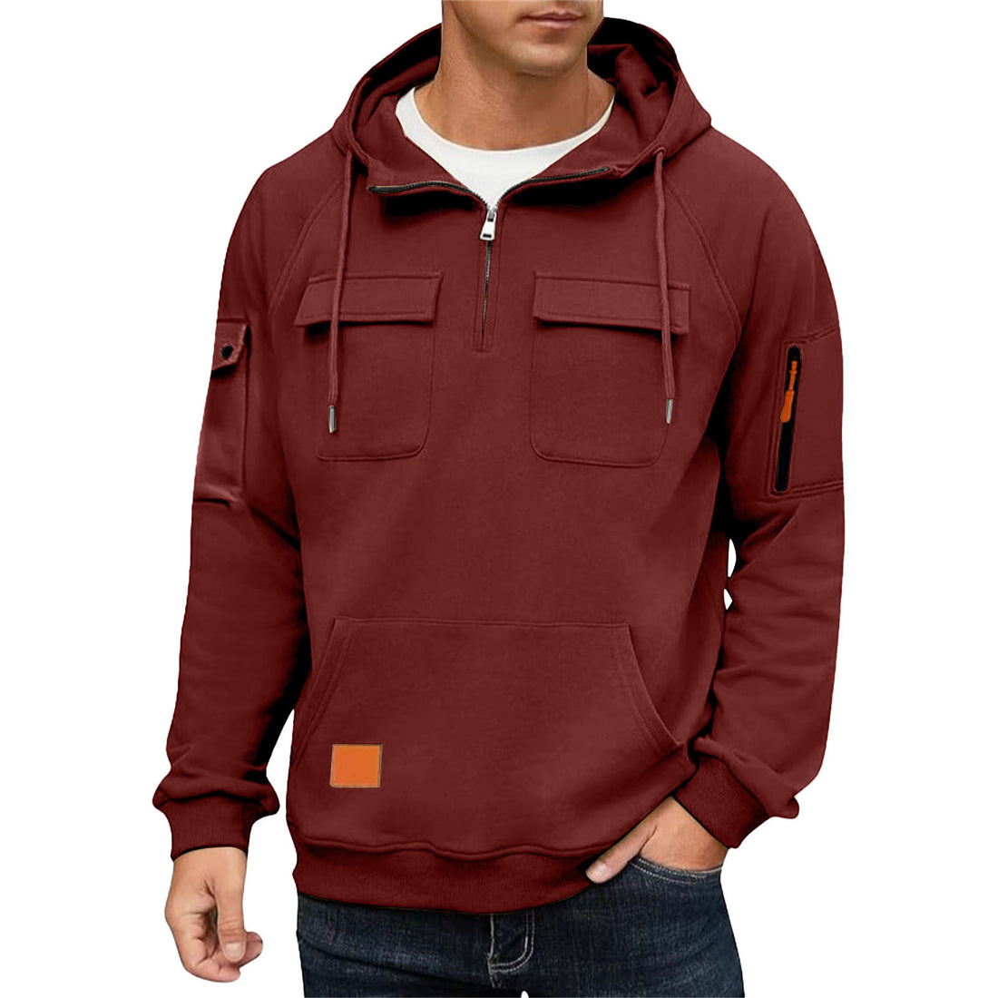 Herren Alltags-Hoodie mit praktischen Taschen – Cavarno