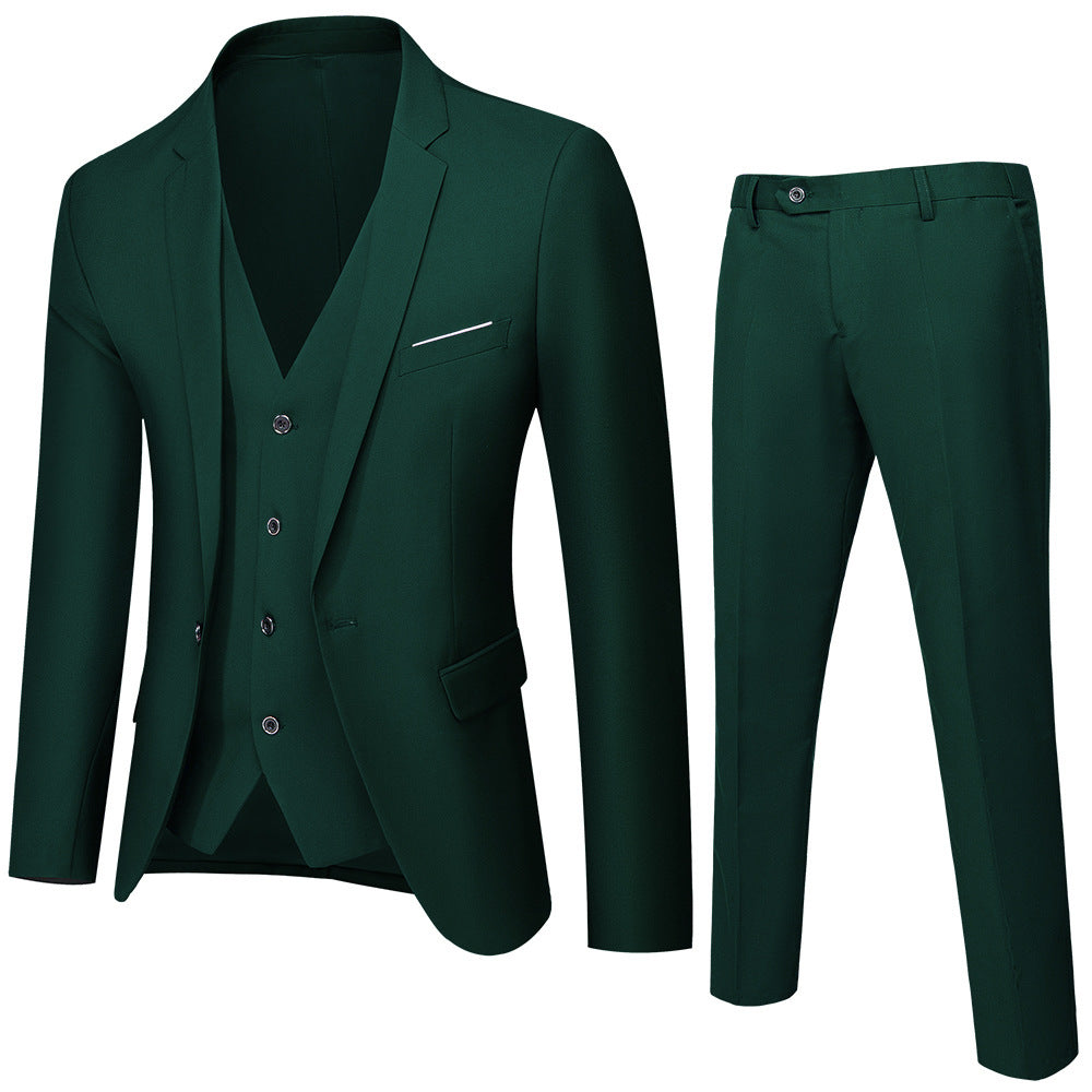 Herren nan dreiteiliges Business-Anzugset mit tailliertem Einreiher-Sakko, schmal geschnittener Weste und elegant geschnittener Anzughose Echo Archiv