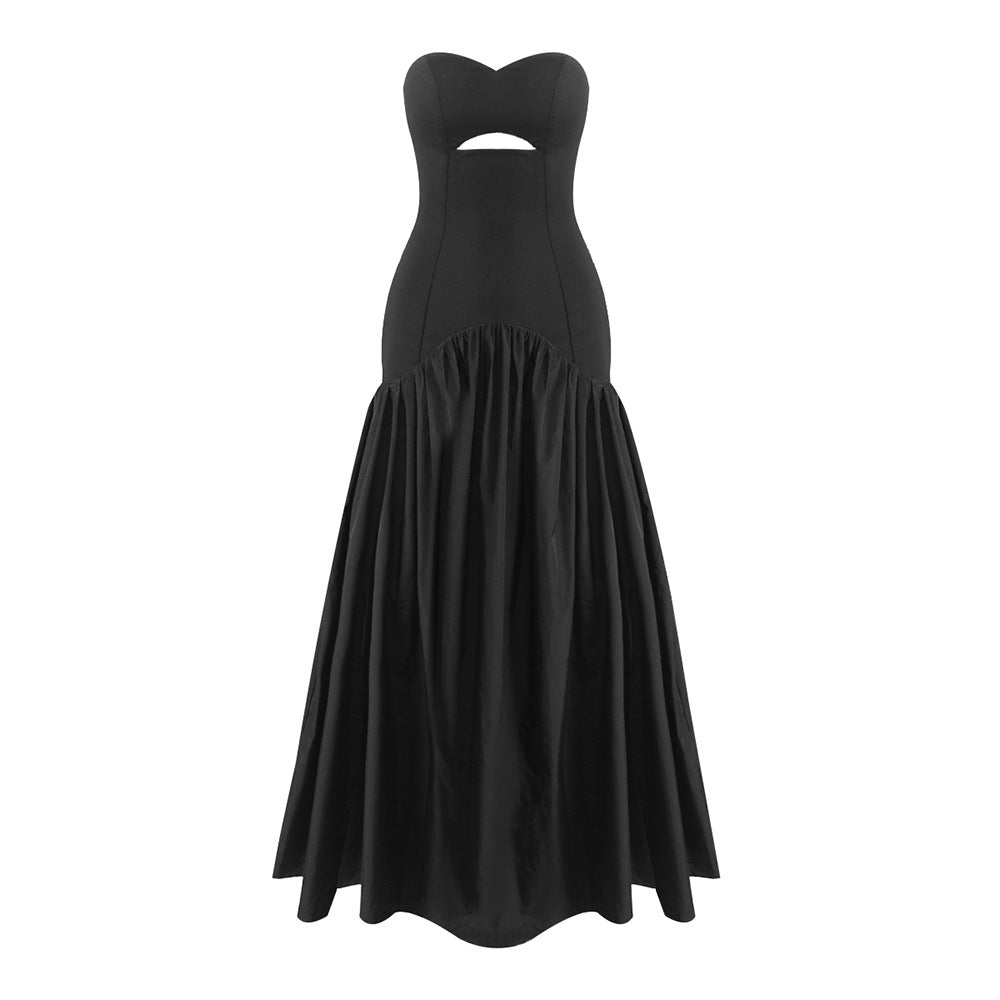 Damen Elegantes Maxikleid mit herzförmigem Ausschnitt und fließendem Rock Echo Archiv