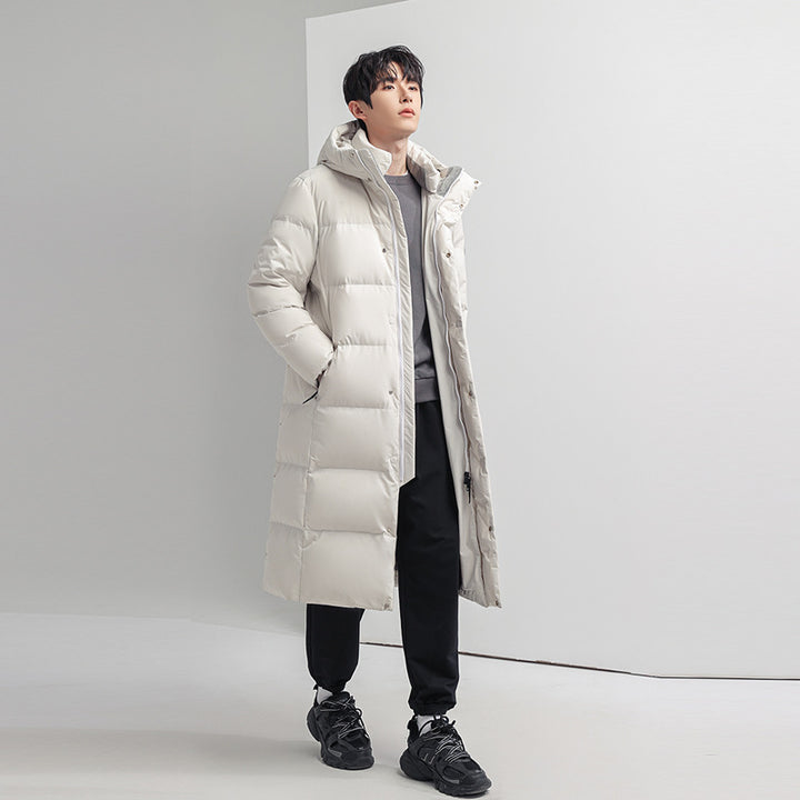 Herren Lange Steppjacke mit Kapuze Echoarchiv 1787978142