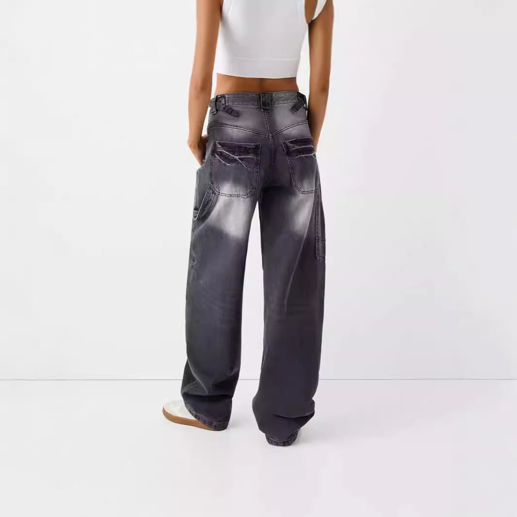 Damen weite High-Waist Jeans mit elegantem Schnitt und lässigem Design Echo Archiv