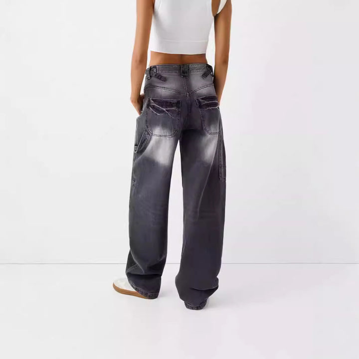 Damen weite High-Waist Jeans mit elegantem Schnitt und lässigem Design Echo Archiv