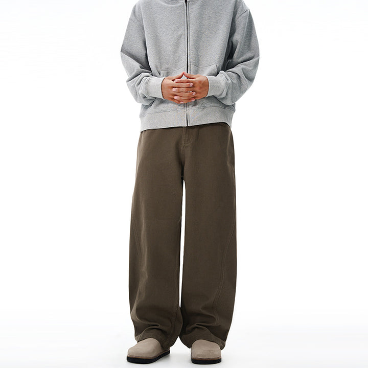 Herren Oversize-Canvas-Hose mit tiefem Schritt und fließender Weite Echo Archiv