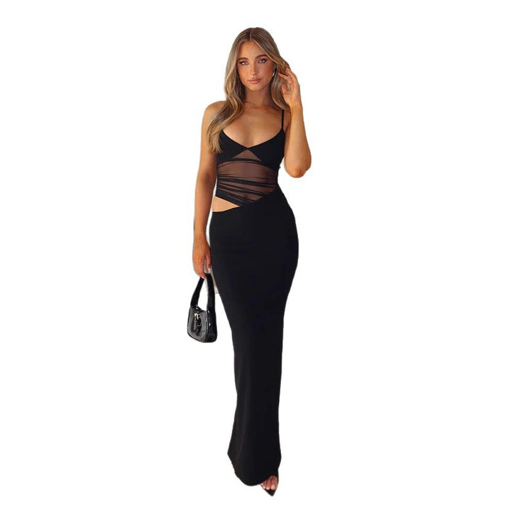 Damen Figurbetontes Abendkleid mit innovativem Wickeldesign und eleganten Trägern Echo Archiv