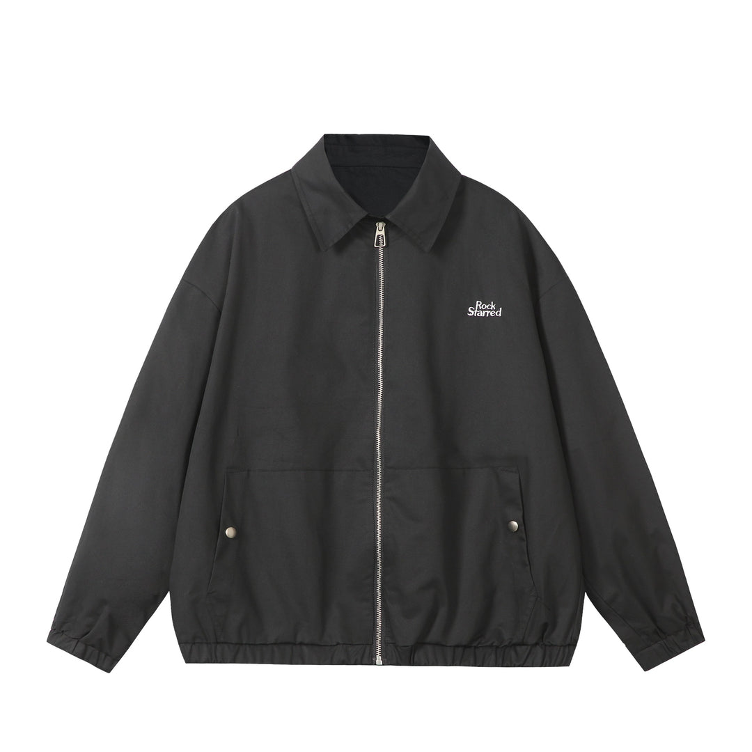 Unisex Leichte Windjacke mit Hemdkragen, Reißverschluss und aufgesetzten Taschen Echoarchiv