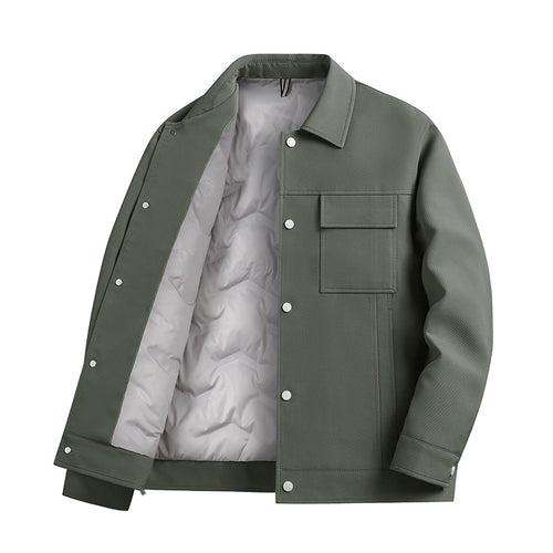 Herren modische Overshirt-Jacke mit praktischem Taschen-Design Echoarchiv