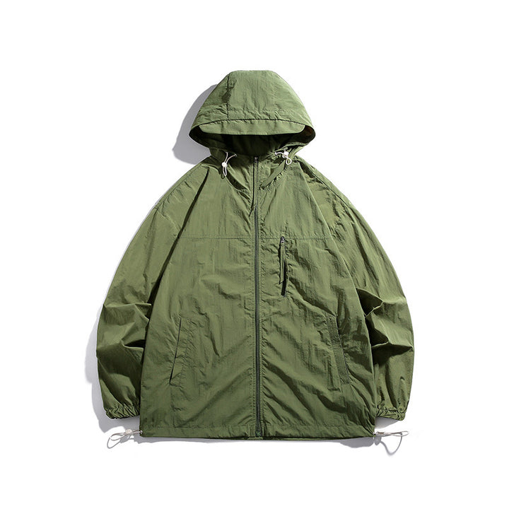Herren Funktionsjacke mit verstellbarem Kapuzenschutz und atmungsaktiven Einsätzen Echoarchiv