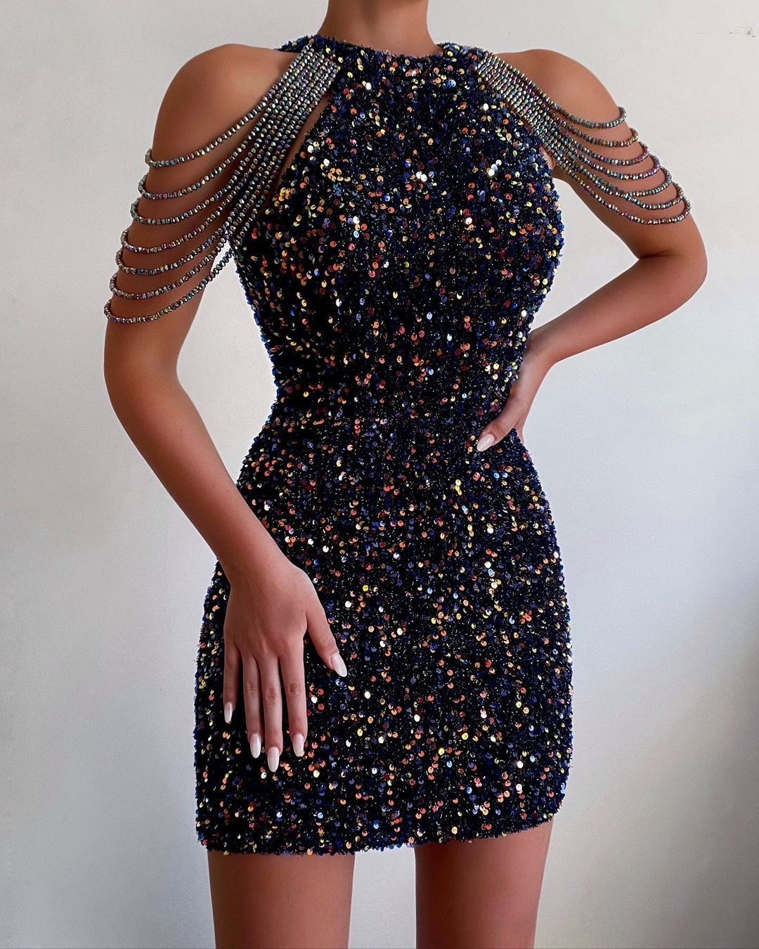 Damen Glitzerndes Abendkleid Echo Archiv