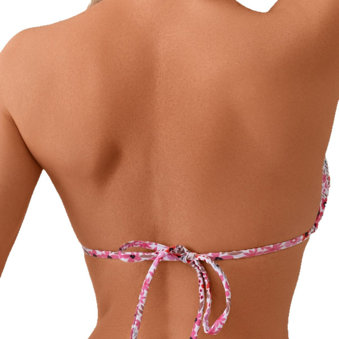 Damen Triangel-Bikini mit buntem Muster und verspielten Bindebändern Echo Archiv
