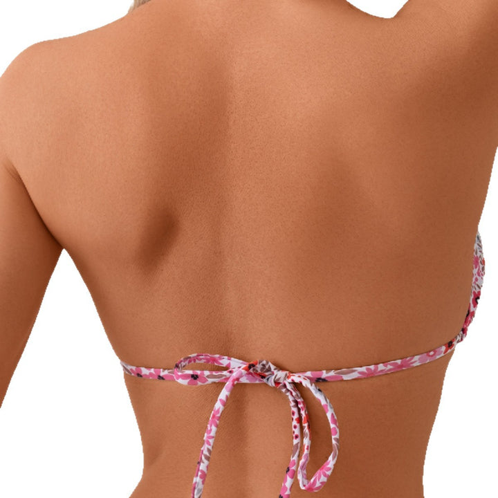 Damen Triangel-Bikini mit buntem Muster und verspielten Bindebändern Echo Archiv