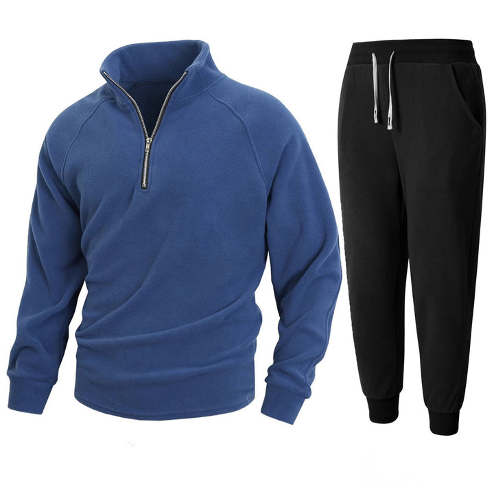Herren Fleece-Relaxanzug mit halblangem Reißverschluss Echoarchiv