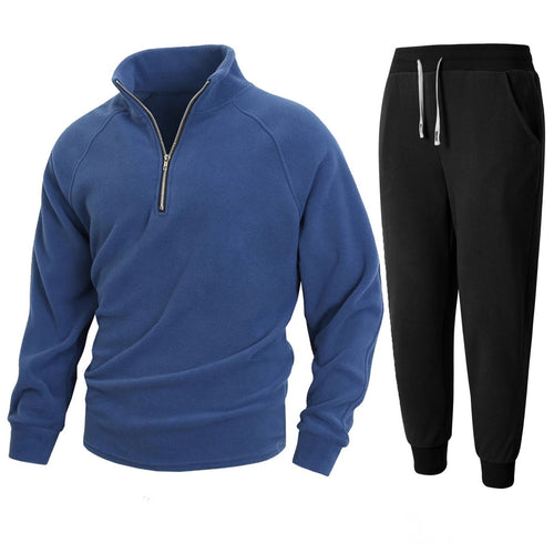 Herren Fleece-Relaxanzug mit halblangem Reißverschluss Echoarchiv