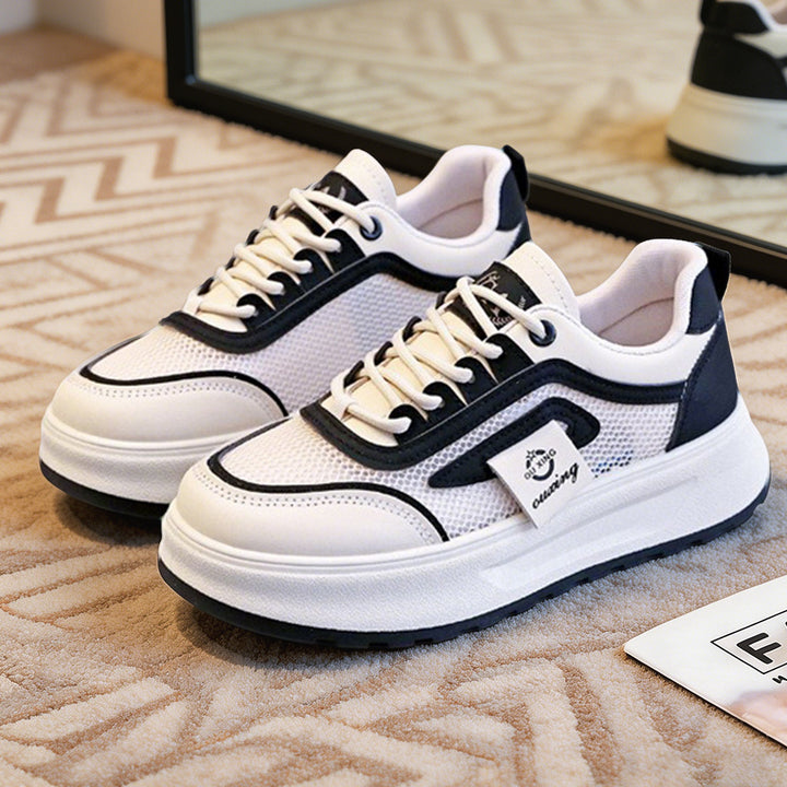 Damen nan leichte Plateausneaker mit atmungsaktivem Mesh-Obermaterial, gepolstertem Fersenkragen und stoßdämpfender EVA-Sohle Echo Archiv
