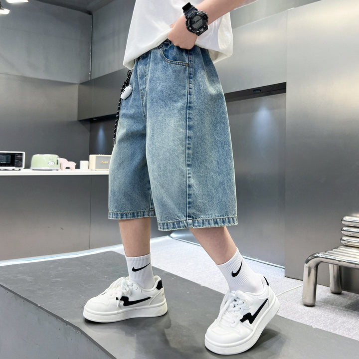 Unisex lockere Denim-Shorts mit tiefen Taschen Echo Archiv