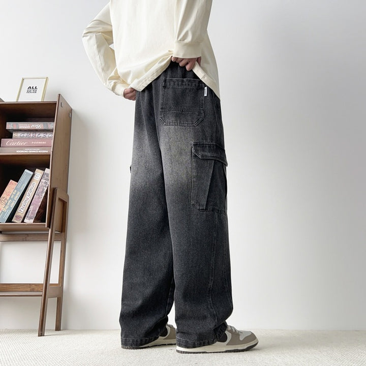 Herren Cargo-Jeans mit weitem Schnitt und Taschen Echo Archiv