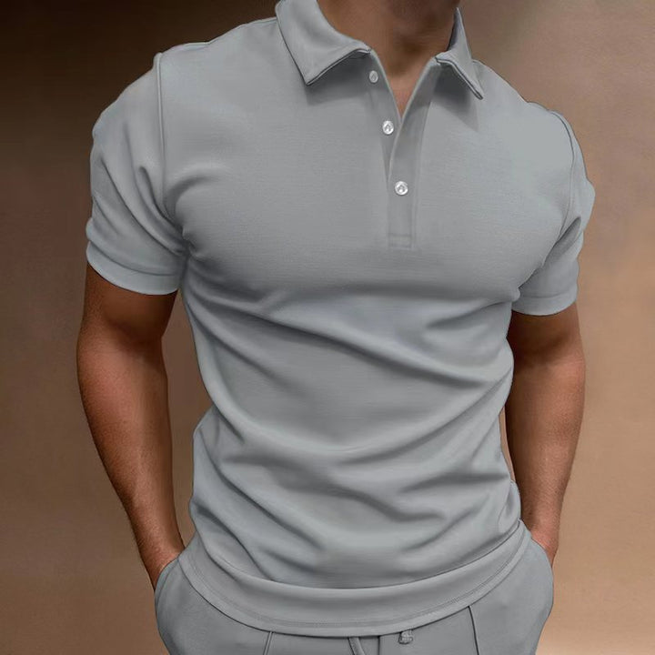 Herren Poloshirt mit klassischem Schnitt und stilvollem Knopfdesign Echoarchiv