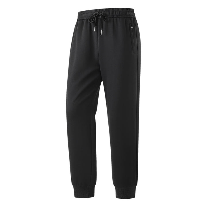 Herren Slim-Fit Freizeithose aus atmungsaktivem Funktionsfleece mit Kordelbund, Reißverschlusstaschen & Rippbündchen Echoarchiv
