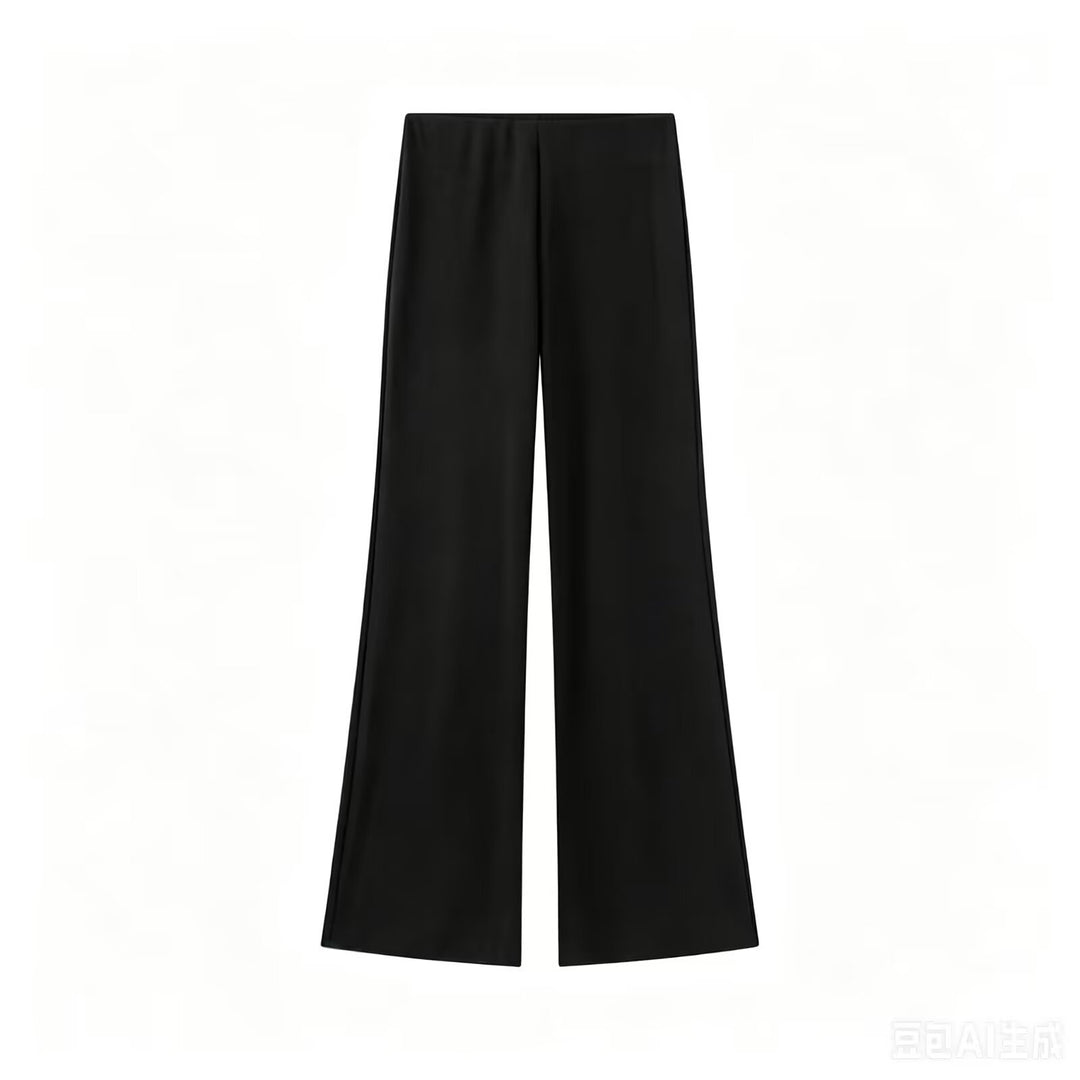 Damen Weite Satinhose mit hoher Taille und fließender Wide‑Leg‑Silhouette Echo Archiv